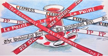 Having identified the May 14 elections as the most important contest of 2023, the Western media was not actually expected to promote President Recep Tayyip Erdoğan. (Illustration by Erhan Yalvaç)