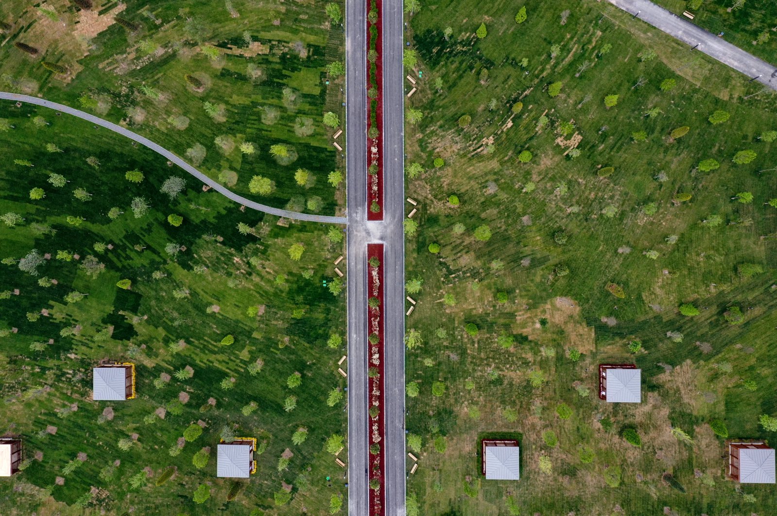 Aerial view of the Atatürk Airport Public Garden, Istanbul, Türkiye, May 6, 2023. (AA Photo)