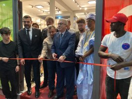 Turkish Ambassador to Nouakchott Akif Menevşe inaugurates the Turkish-Mauritanian &quot;Trade House&quot; in Nouakchott, Mauritania, May 7, 2023. (Daily Sabah Photo)