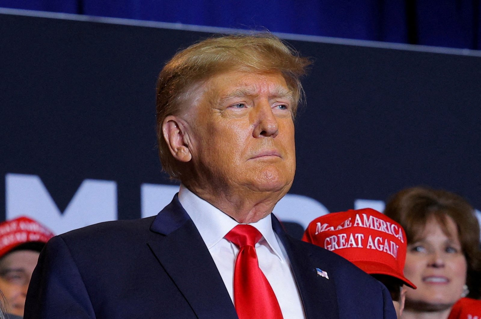 Former U.S. President and Republican presidential candidate Donald Trump attends a campaign event in Manchester, New Hampshire, U.S., April 27, 2023. (Reuters File Photo)