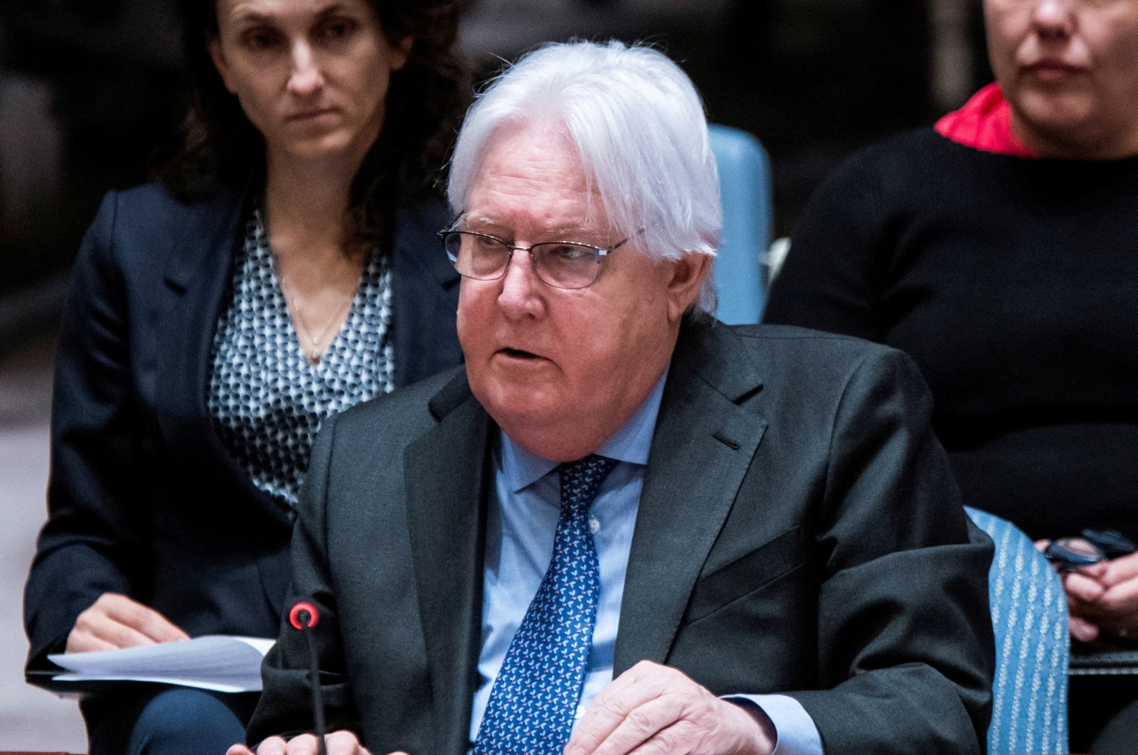 Martin Griffiths, the Under-Secretary-General for Humanitarian Affairs and Emergency Relief Coordinator, speaks during the U.N. Security Council meeting on maintenance of peace and security of Ukraine at the United Nations headquarters in New York, U.S., Feb. 6, 2023. (Reuters File Photo)