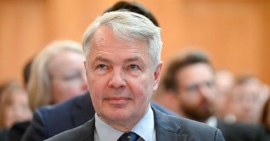 Finnish Foreign Minister Pekka Haavisto looks on during the Baltic Offshore Wind Forum at the German Foreign Ministry in Berlin, Germany, May 9, 2023. (AFP Photo)