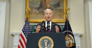 U.S. President Joe Biden speaks to reporters in the Roosevelt Room after holding debt limit talks with U.S. House Speaker Kevin McCarthy (R-CA), Senate Republican Leader Mitch McConnell (R-KY) and Democratic congressional leaders at the White House in Washington, U.S., May 9, 2023. (Reuters Photo)