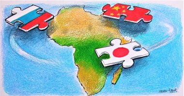 As China appears as a significant competitor in Japanese foreign policy, preventing Beijing&#039;s rapid progress in Africa since the 2000s is one of the primary goals of the Tokyo administration. (Illustration by Erhan Yalvaç)