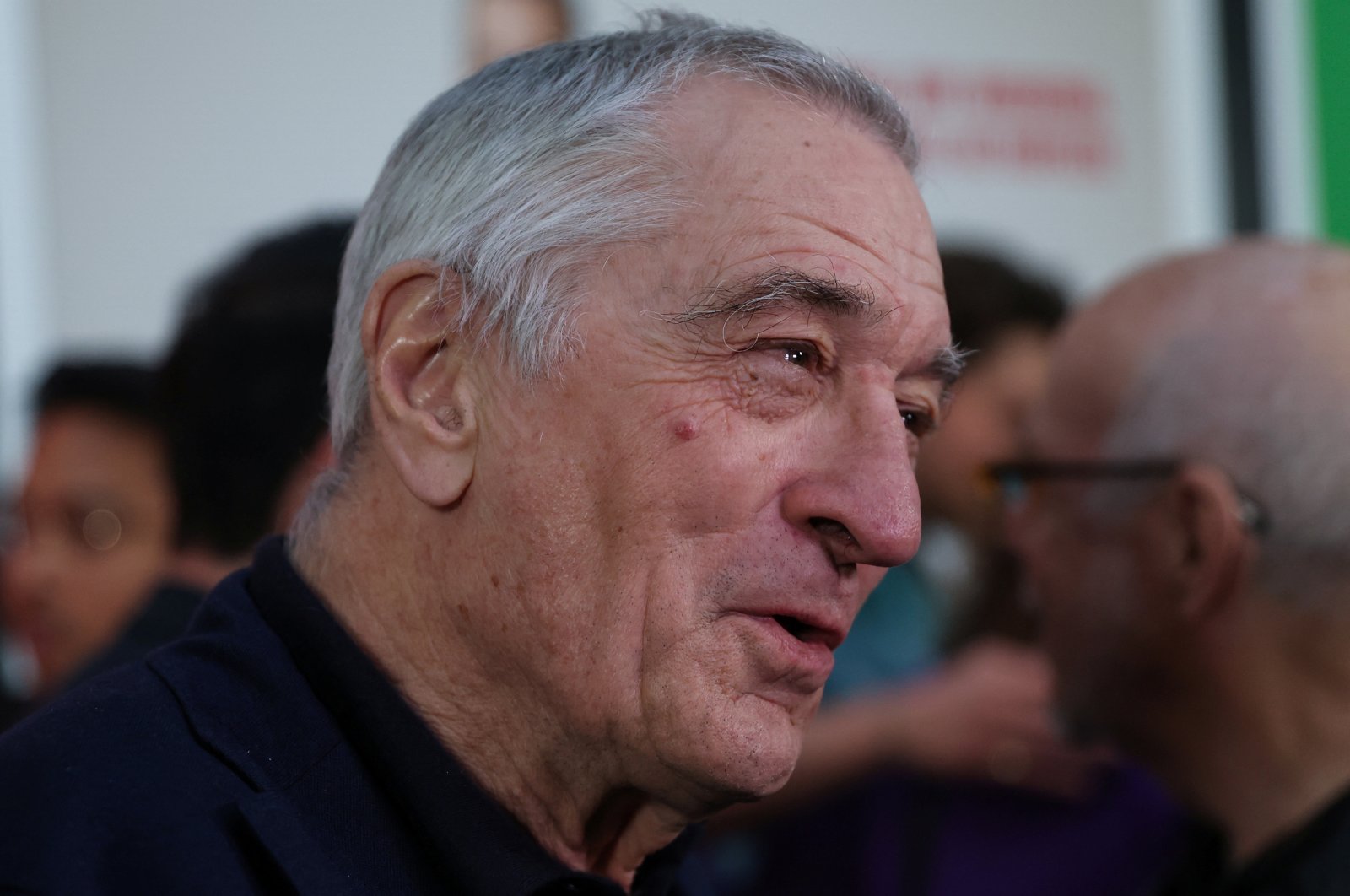 Robert De Niro speaks with media on the red carpet during the premiere of his film &quot;About My Father&quot; in New York City, U.S., May 9, 2023. (Reuters Photo)