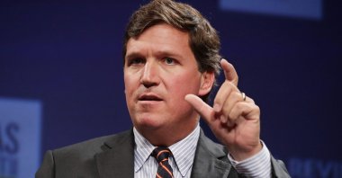 Then-Fox News host Tucker Carlson at a program in Washington, D.C., U.S., March 28, 2019. (AFP Photo)