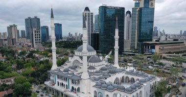 An aerial view of Barbaros Hayrettin Pasha Mosque, Istanbul, Türkiye, May 11, 2023. (AA Photo)