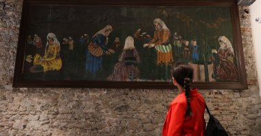 A visitor looks at an exhibit at the Izmir Culture and Arts Factory, in Izmir, Türkiye, May 11, 2023. (AA Photo)