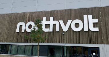 General view outside the Northvolt facility in Vasteras, Sweden, Sept. 29, 2021. (Reuters Photo)