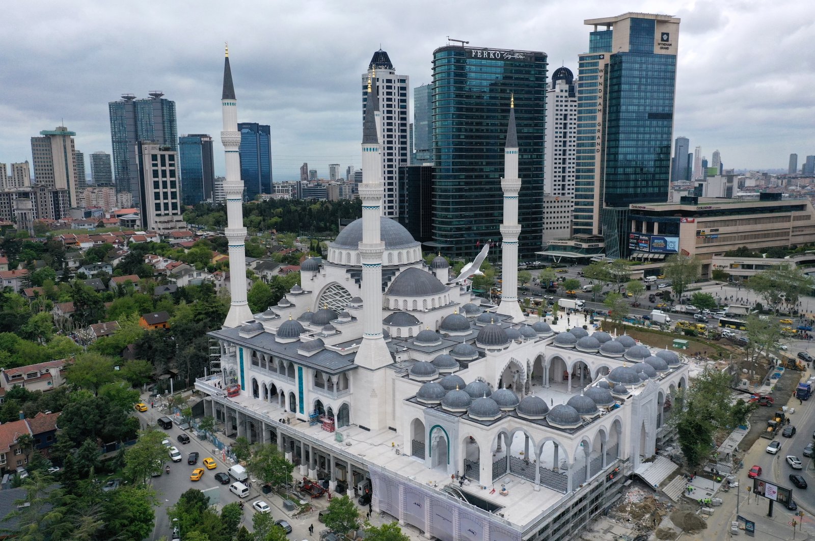 An aerial view of Barbaros Hayrettin Pasha Mosque, Istanbul, Türkiye, May 11, 2023. (AA Photo)