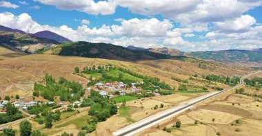 An aerial view of Yedisu disrtict of Bingöl, Türkiye, May 14, 2023. (AA Photo)