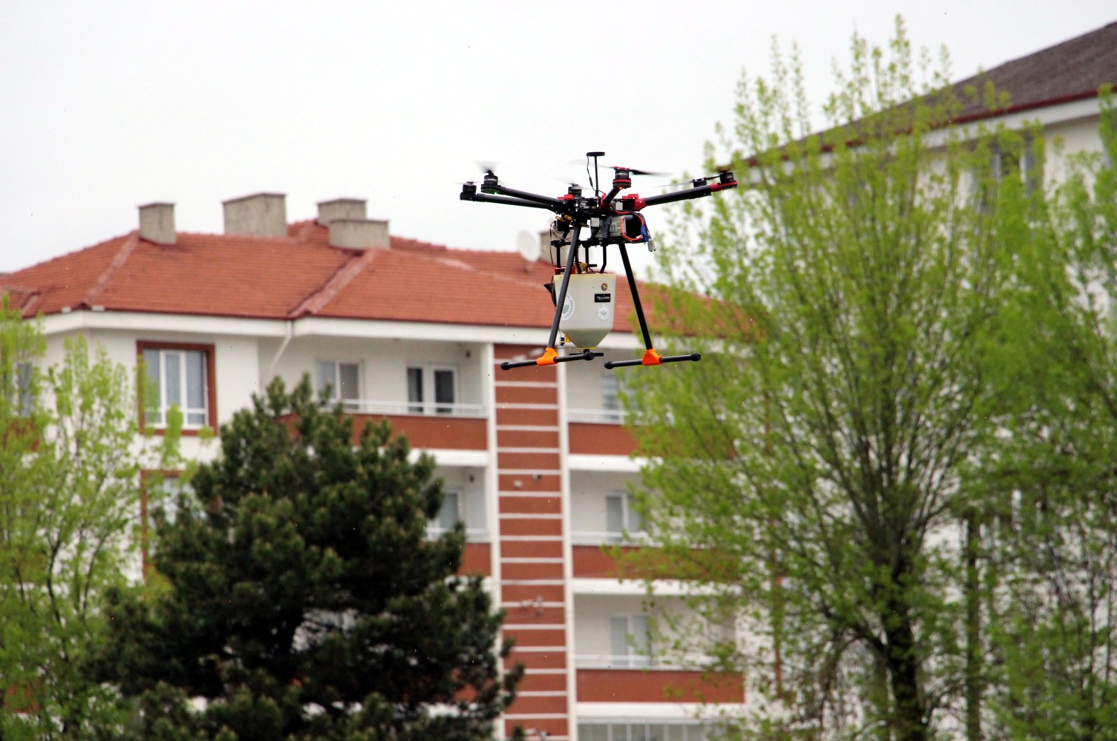 A general view of the &quot;Seedrone&quot; device, developed by students at Bolu Abant Izzet Baysal University (BAIBÜ), Bolu, northern Türkiye, May 13, 2023. (DHA Photo)