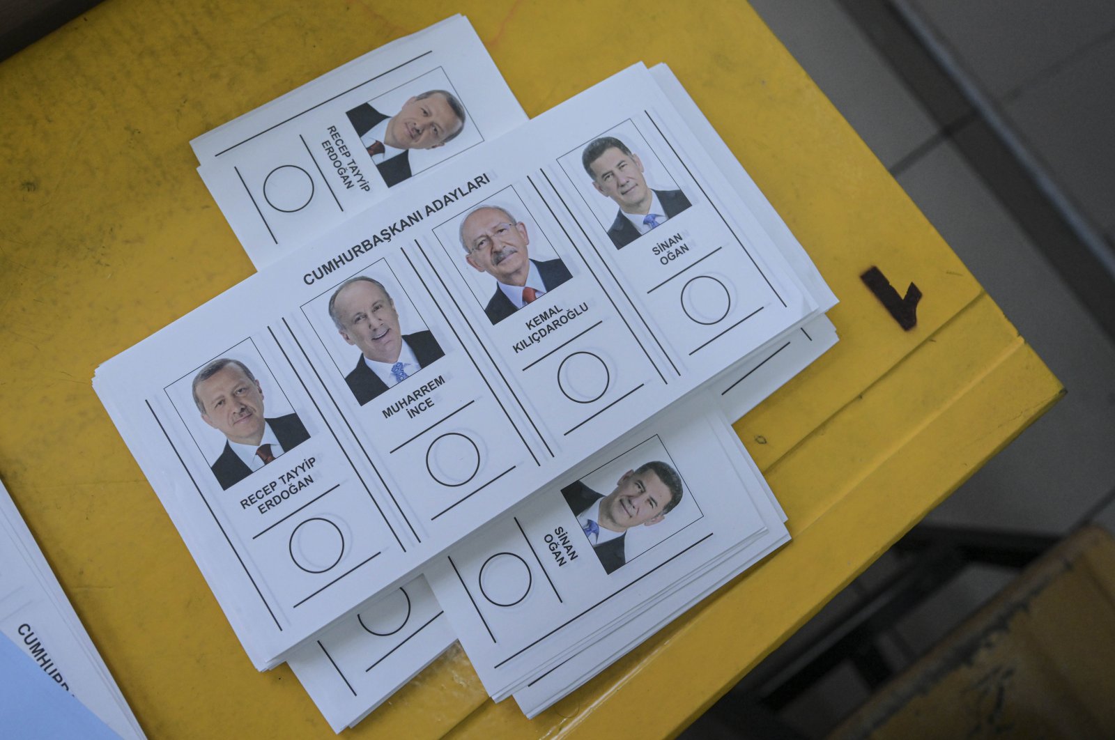 Ballot papers for historic parliamentary and presidential elections are seen in Ankara, Türkiye. (AA Photo)