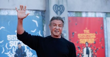 Cast member Sylvester Stallone waves at the premiere for the film "The Suicide Squad" in Los Angeles, California, U.S., Aug. 2, 2021. (Reuters Photo)