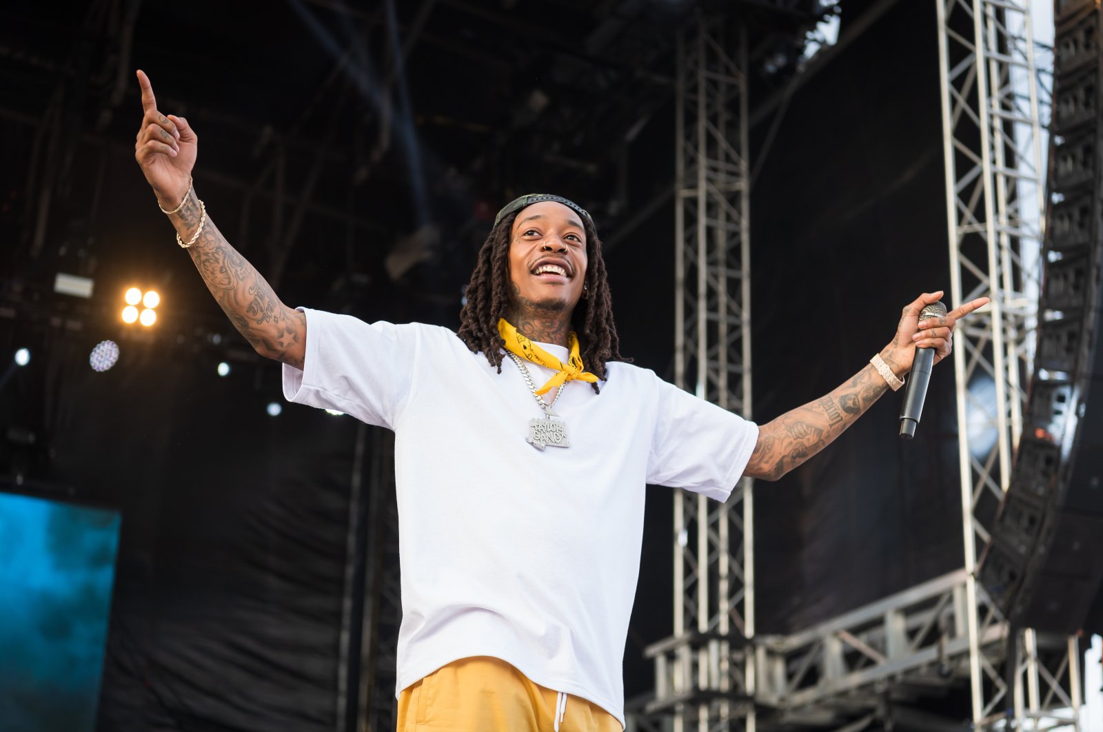 Rapper Wiz Khalifa performs onstage during day one of the Tortuga Music Festival, Florida, U.S., April 14, 2023. (Getty Images Photo)