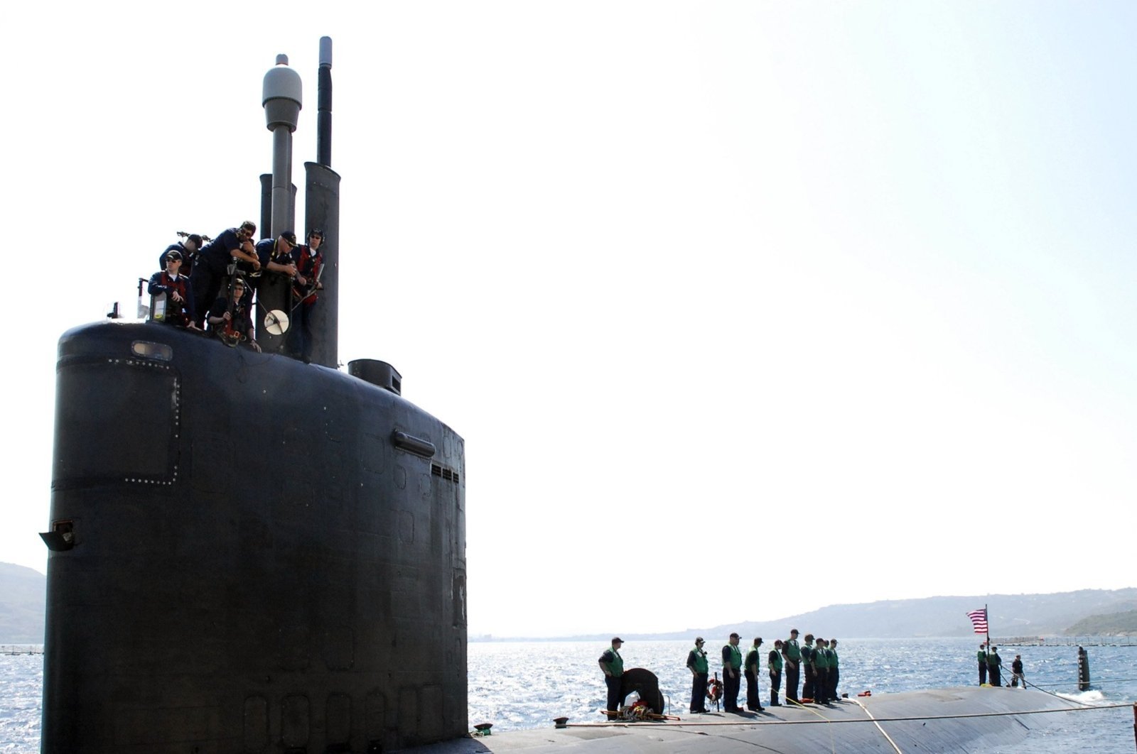 The USS San Juan arrives for a routine port visit in Souda Bay, Crete, Greece, May 22, 2007. (U.S. Navy Handout Photo)