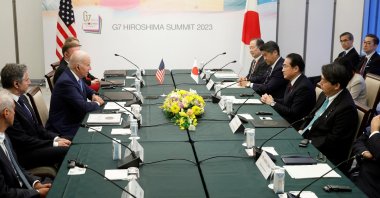 U.S. President Joe Biden and Japanese Prime Minister Fumio Kishida attend a bilateral meeting ahead of the G-7 leaders' summit in Hiroshima, Japan, May 18, 2023. (Reuters Photo)
