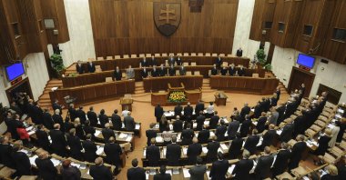 New members of the Slovak parliament attend a constitutional session of the new National Council of the Slovak Republic in Bratislava July 8, 2010. (Reuters File Photo)