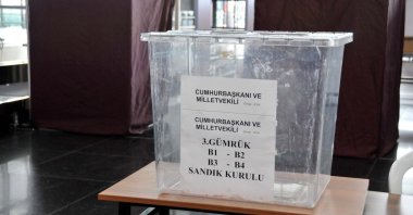 A ballot box is seen at Istanbul Airport for the second round of presidential elections, Istanbul, Türkiye, May 17, 2023 (DHA Photo)