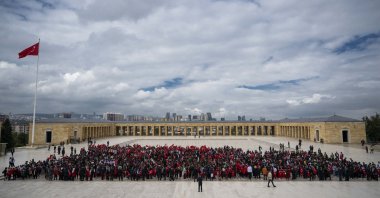 Youth and Sports Minister Mehmet Muharrem Kasapoğlu attends the ceremony in Anıtkabir on the Commemoration of Atatürk, Youth and Sports Day, Ankara, Türkiye, May 19, 2023. (AA Photo)
