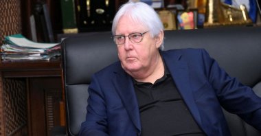 Martin Griffiths,  United Nations Under-Secretary-General for Humanitarian Affairs and Emergency Relief Coordinator, looks on during his meeting with the Mayor of Red Sea state Fathallah al-Haj Ahmed (not pictured) following the crisis in Sudan's capital Khartoum, in Port Sudan, Sudan, May 3, 2023. (Reuters Photo)