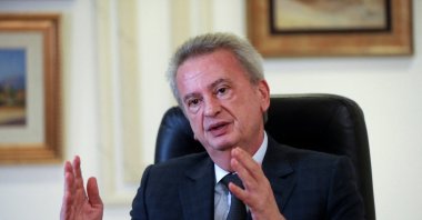 Lebanon&#039;s Central Bank Governor Riad Salameh speaks during an interview for Reuters Next conference, in Beirut, Lebanon, November 23, 2021. (Reuters Photo)