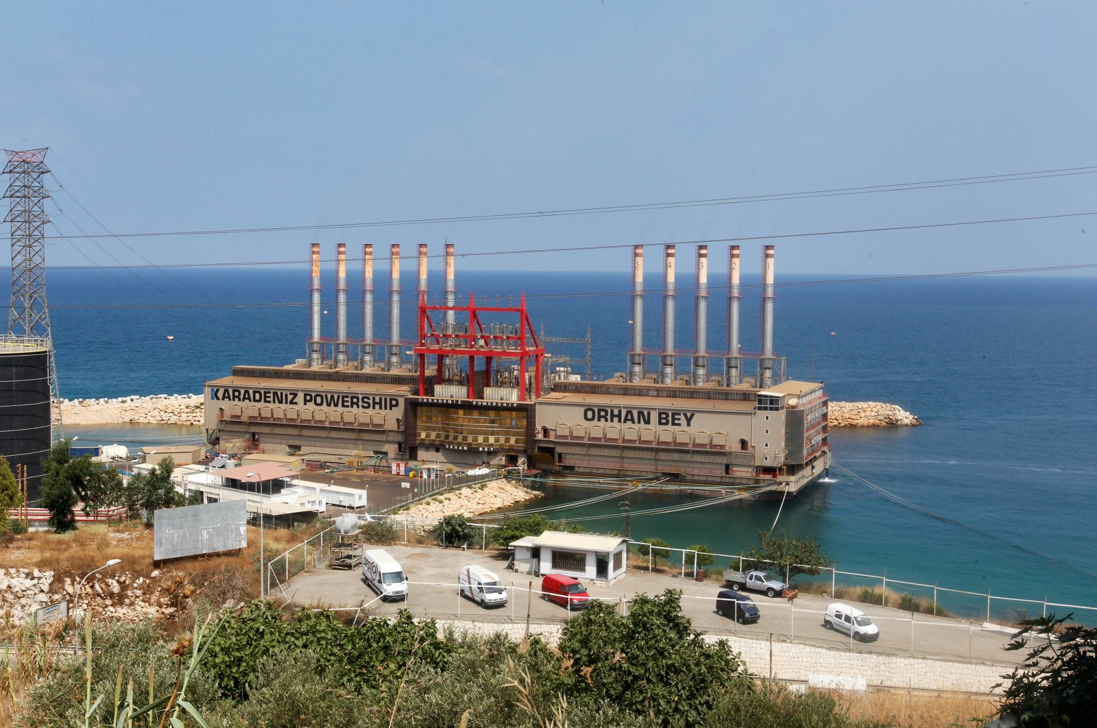 Karadeniz Powership Orhan Bey, an electricity-generating ship from Türkiye, docks at the port of Jiyeh, south of Beirut, Lebanon, Aug. 10, 2017. (Reuters Photo)