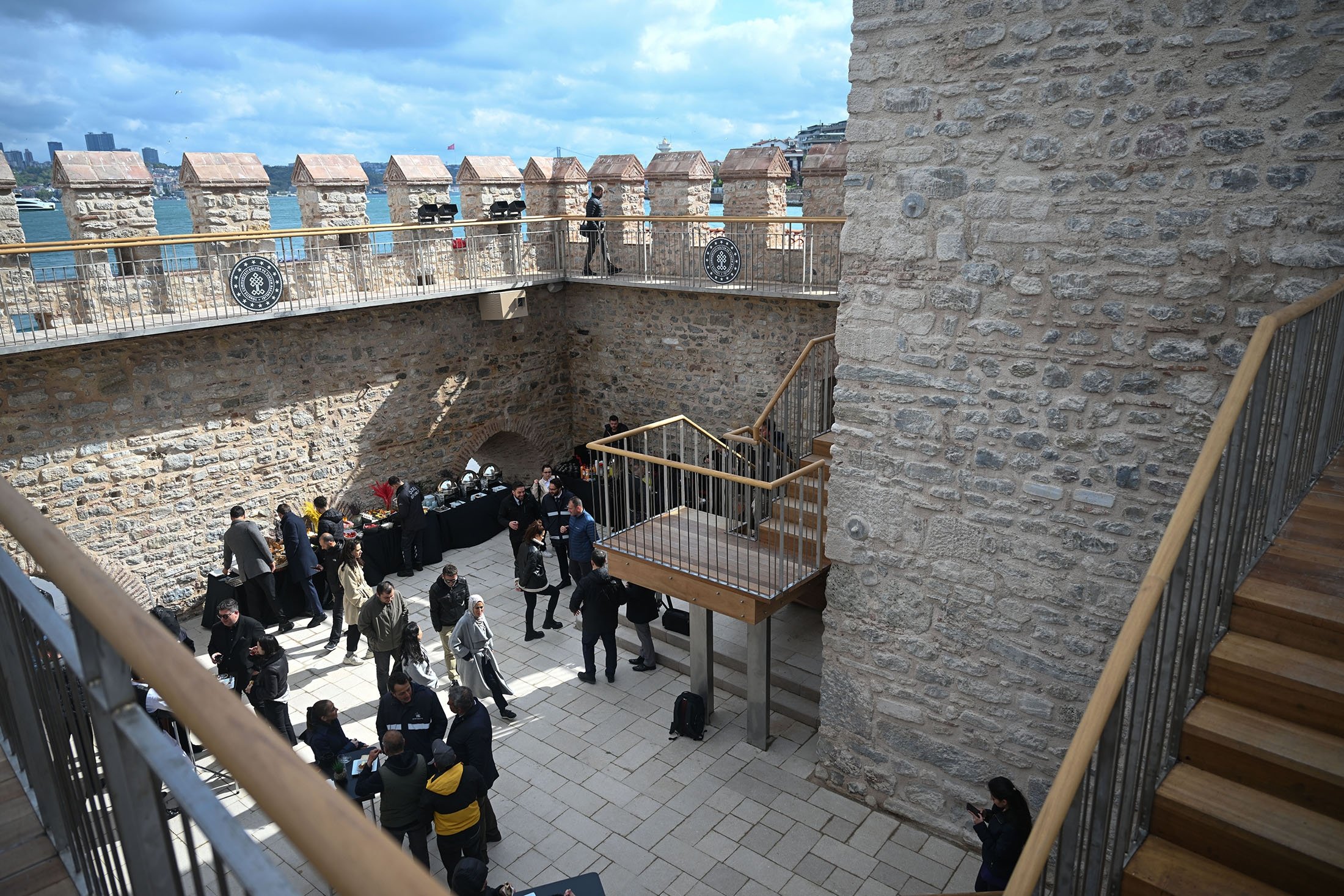 People visit the restored Maiden's Tower in Üsküdar, Istanbul, Türkiye, May 11, 2023. (AA Photo)