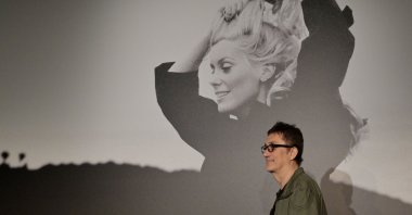 Turkish director Nuri Binge Ceylan arrives for a news conference for the film &quot;About Dry Grasses&quot; during the 76th edition of the Cannes Film Festival in Cannes, southern France, May 20, 2023. (AFP Photo)
