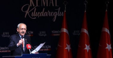 Kemal Kılıçdaroğlu, leader of the Republican People's Party (CHP) and the joint presidential candidate of the Nation Alliance, speaks during a news conference in Ankara, Türkiye, May 18, 2023. (AFP Photo)