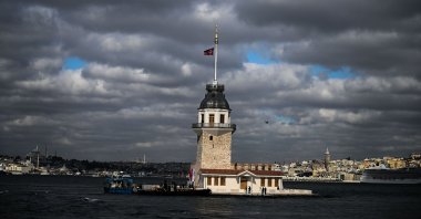 The restored Maiden&#039;s Tower in Üsküdar, Istanbul, Türkiye, May 11, 2023. (AA Photo)