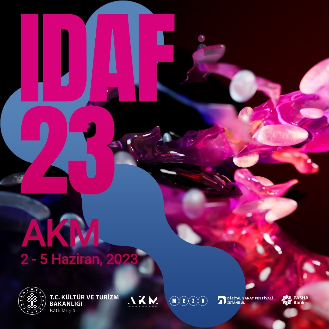 The poster of Istanbul Digital Art Festival 2023. (Photo courtesy of IDAF)