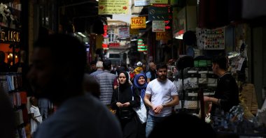 People walk on a street in Istanbul, Türkiye, May 15, 2023. (Reuters Photo)