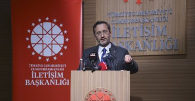 Presidential Communications Director Fahrettin Altun, speaks at an event in Istanbul, May 12, 2023. (AA File Photo)