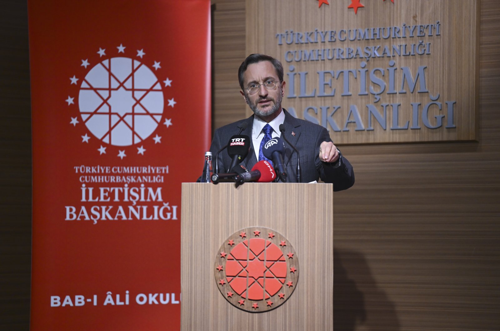 Presidential Communications Director Fahrettin Altun, speaks at an event in Istanbul, May 12, 2023. (AA File Photo)