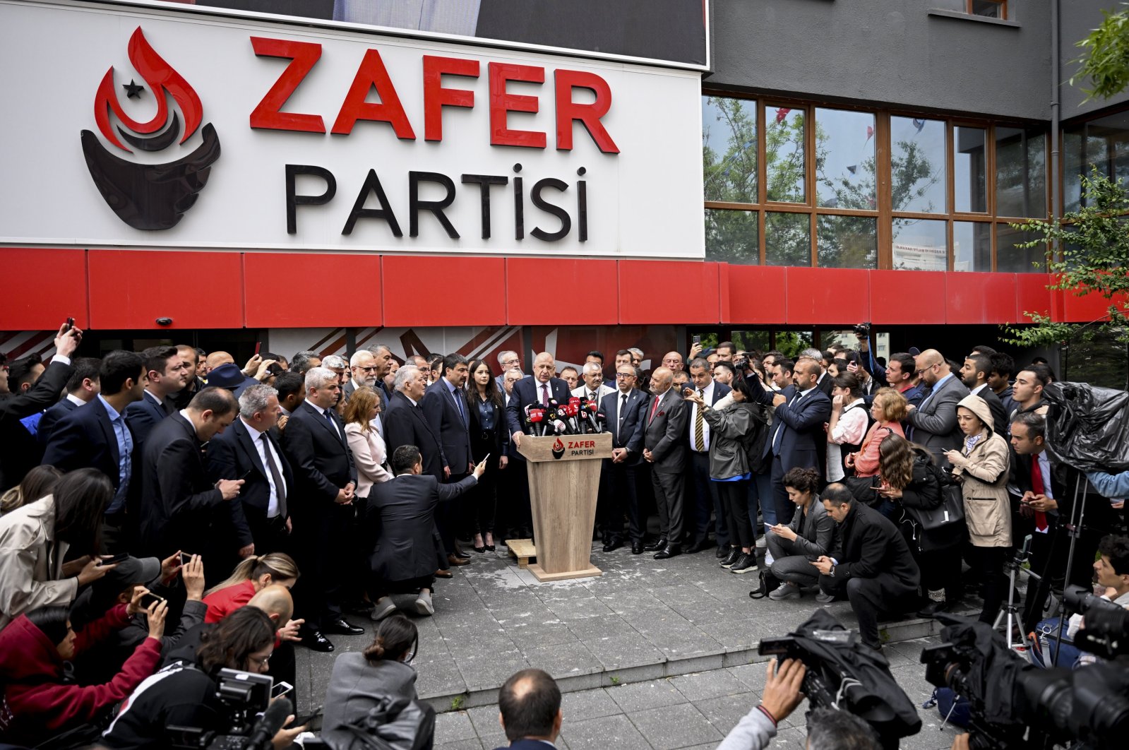 Ümit Özdağ, leader of the Victory Party (ZP), is seen during a press conference in Ankara, Türkiye, May 23, 2023 (AA Photo)
