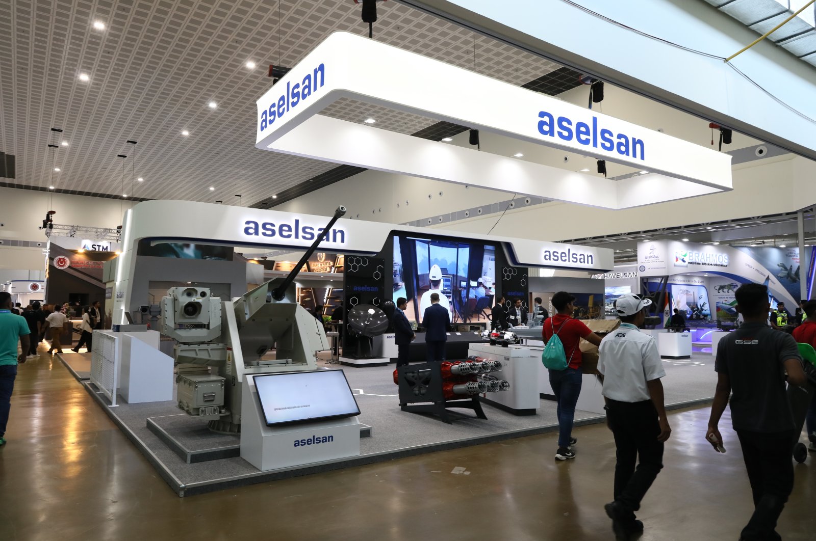 Turkish defense firm Aselsan&#039;s booth is seen at the LIMA 2023 fair in Langkawi, Malaysia, May 23, 2023. (AA Photo)