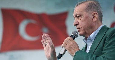 President Recep Tayyip Erdoğan speaks at a rally in the central Sivas province, Türkiye, May 23, 2023. (IHA Photo)