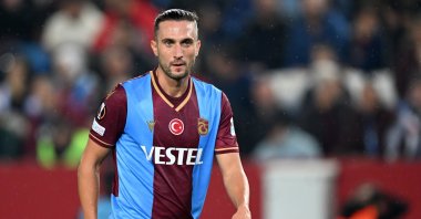 Trabzonspor&#039;s Yusuf Yazici during the UEFA Europa League Group H match against Ferencvaros at Şenol Güneş Stadium, Trabzon, Türkiye, Nov. 3, 2022. (Getty Images Photo)