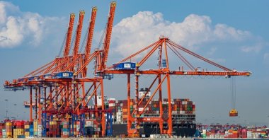 Containers are seen at the Mersin International Port in the southern province of Mersin, Türkiye, Dec. 7, 2021. (AA Photo)