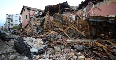 Destruction caused by the Feb. 6 earthquake in Pazarcık district of Kahramanmaraş, Türkiye, Feb. 06, 2023. (AA Photo)