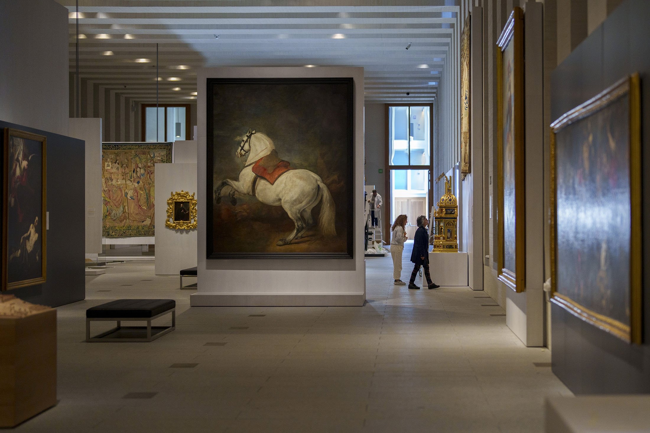 A view of the museum with the painting of 