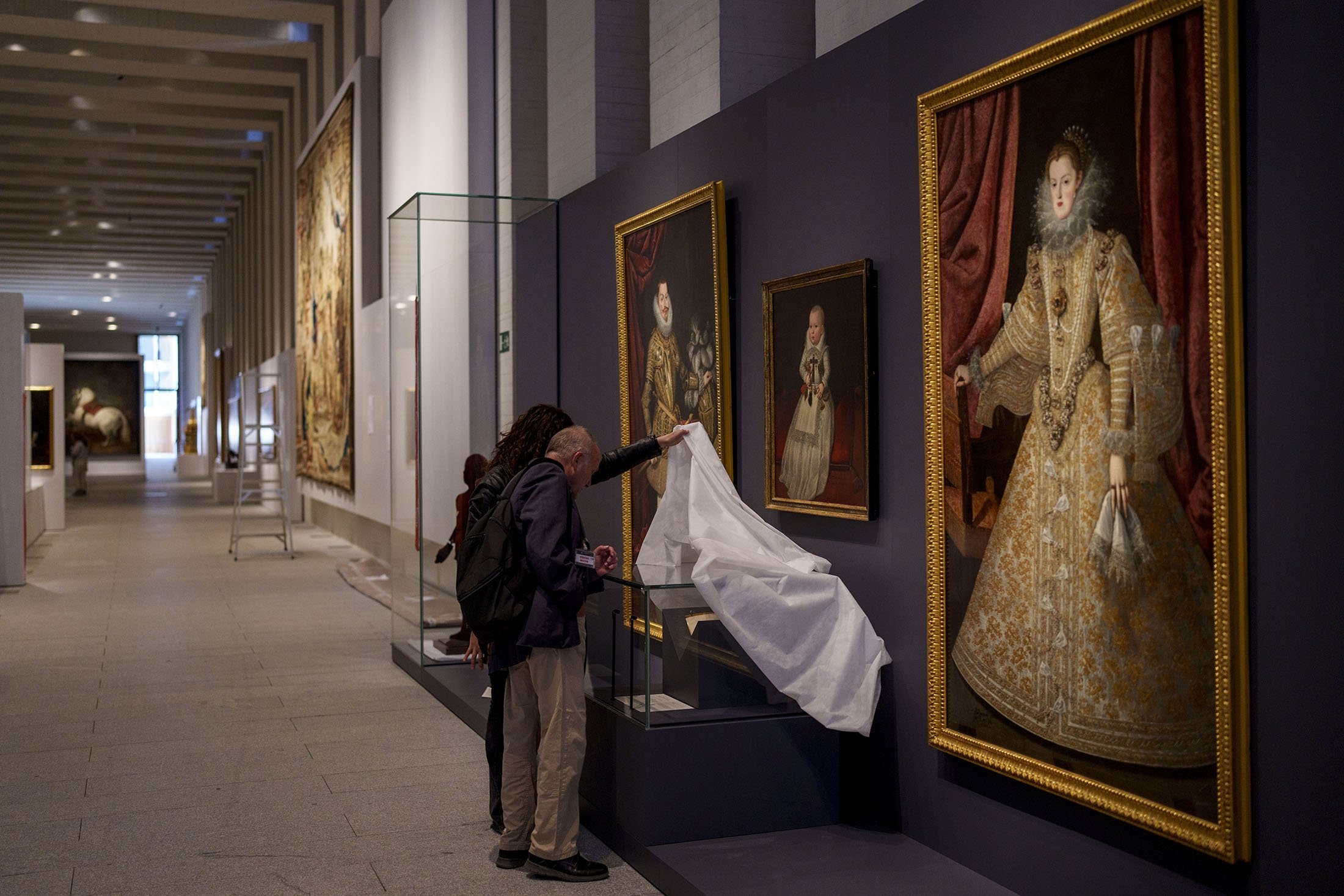 A general view of the museum is pictured at the Royal Collections Gallery in Madrid, Spain, May. 19, 2023. (AP Photo)