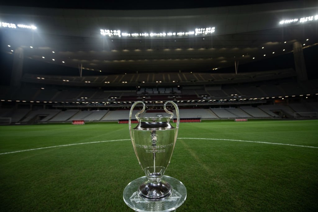 The Champions League Trophy is seen at Ataturk Olympic Stadium in Istanbul, Türkiye, Aug. 29, 2022. (Getty Images)