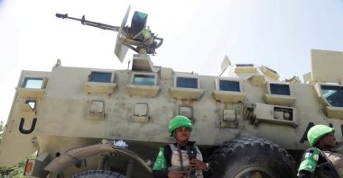 African Union peacekeepers provide security during the Somali presidential elections, Mogadishu, Somalia, May 15, 2022. (Reuters Photo)