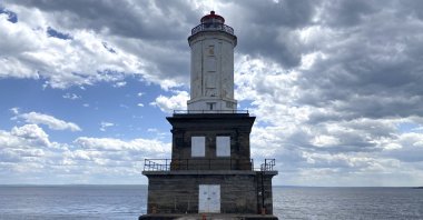 The Keweenaw Waterway Lower Entrance Light stands in Keweenaw Bay, Michigan, U.S., June 2, 2022. (AP Photo)