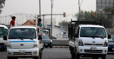 Vehicles drive in central Baghdad, Iraq, May 18. 2023. (AFP Photo)