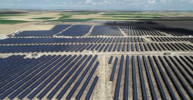 Solar panels are seen in the Karapınar district of the central Anatolian province of Konya, Türkiye, May 6, 2020. (AA Photo)