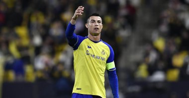 Al Nassr's Cristiano Ronaldo reacts during the Saudi Pro League match between Al-Nassr and Al Ettifaq, Riyadh, Saudi Arabia, Jan. 22, 2023. (EPA Photo)