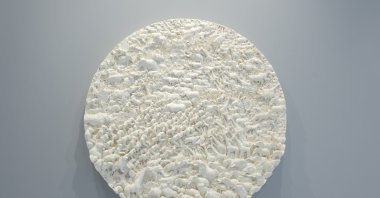 Artwork from the "Over the Under" exhibition by Emin Mete Erdoğan is displayed at Anna Laudel Bodrum, Muğla, Türkiye, May 10, 2023. (Photo courtesy of Anna Laudel)